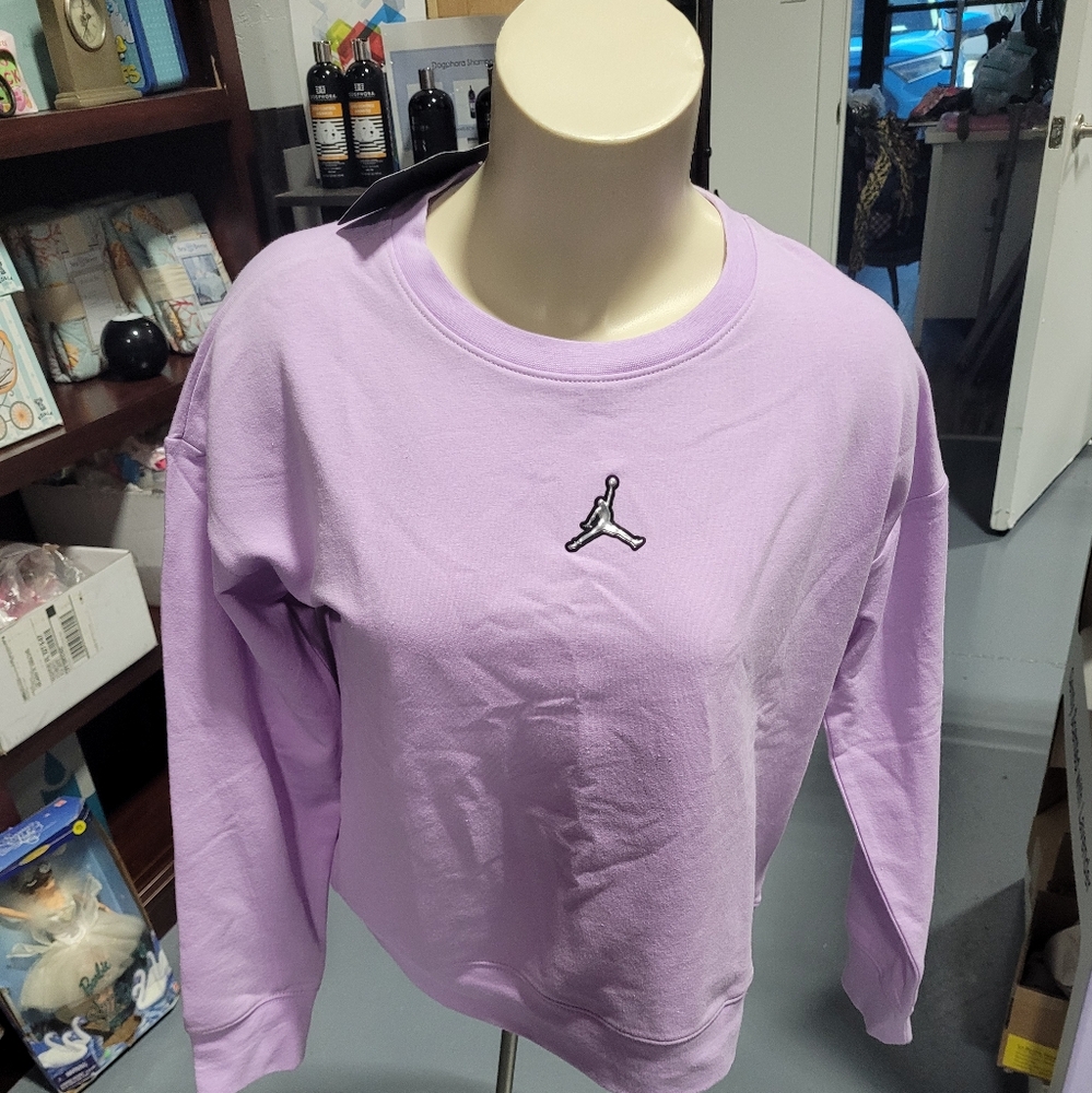 Jordan Jumpman Girls Youth Lilac Sweatshirt Sz 13 - 15 XL